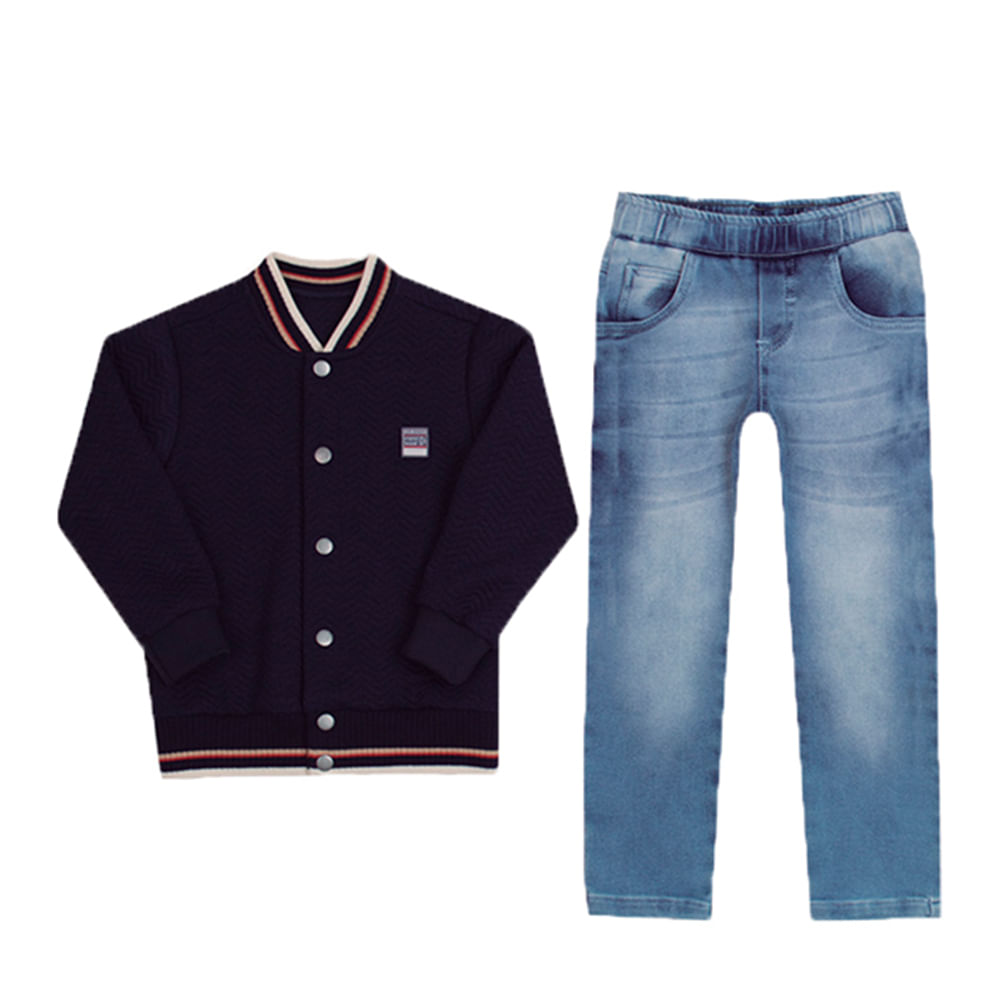 jaqueta matelasse azul marinho